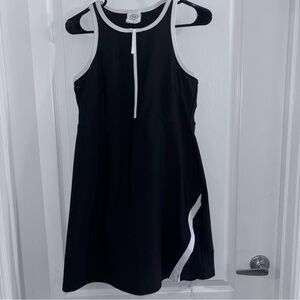 Black and White Sleeveless Dress